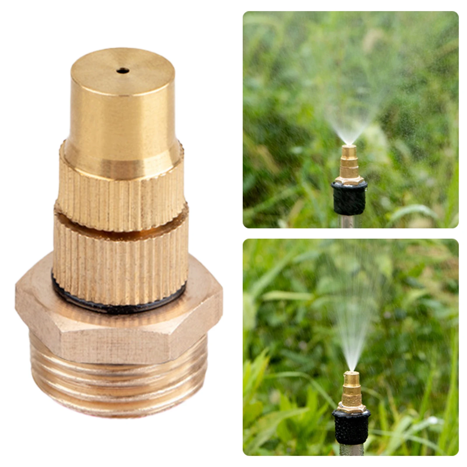 

Garden Irrigation Brass Adjustable Spray Misting Nozzles Spray Head Adjustable Brass Mist Spray Nozzle Brass Misting Nozzle