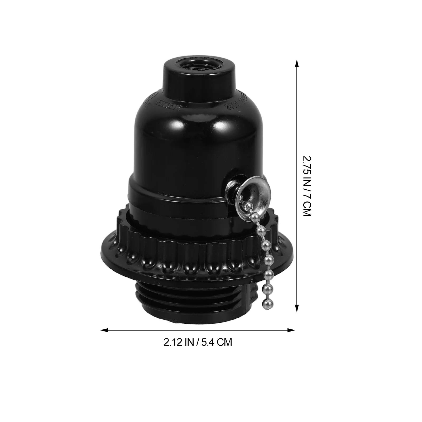 Full Teeth Bakelite Pull Cord Lamp Holder Operate Abs Light Socket with Chain Base