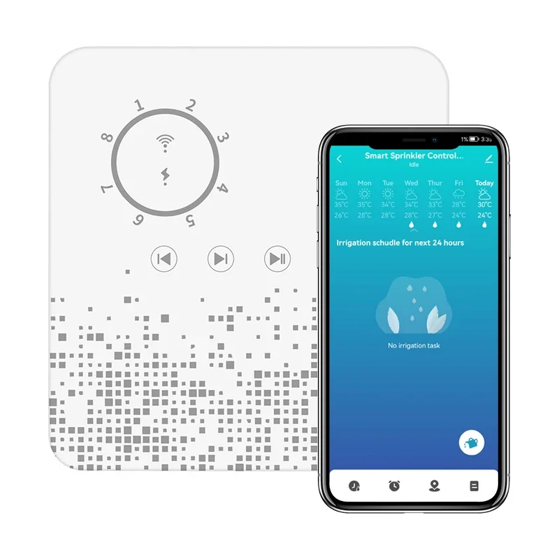 

Tuya ZigBee Smart Weather-Based Irrigation Touch Panel Control Watering Timing 8 Zone WiFi Sprinkler Controller