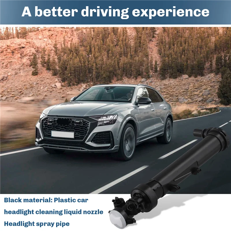 

AB61-Car Headlight Cleaning Washer Fluid Jet For Q8 2019-2023 Headlight Washer Nozzle