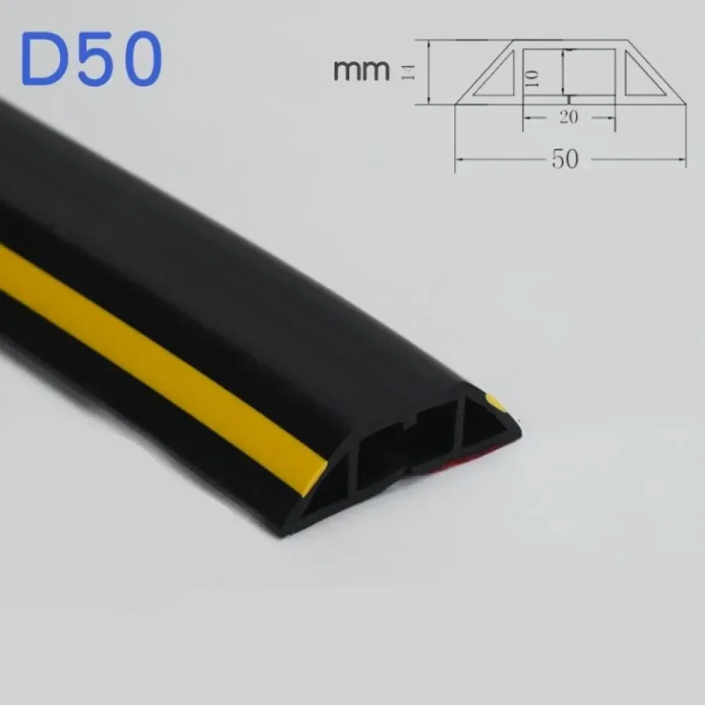 Heavy Duty Floor Cable Protection Cover Length 1M Floor Cable Cover Rubber Trunking 40mm/50mm Soft PVC Cable Protectors