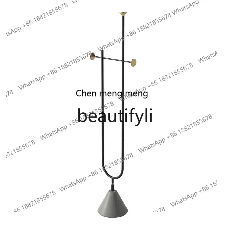 182QQLiving room coat rack Bedroom floor living room hanger Stainle steel wrought iron vertical storage rack