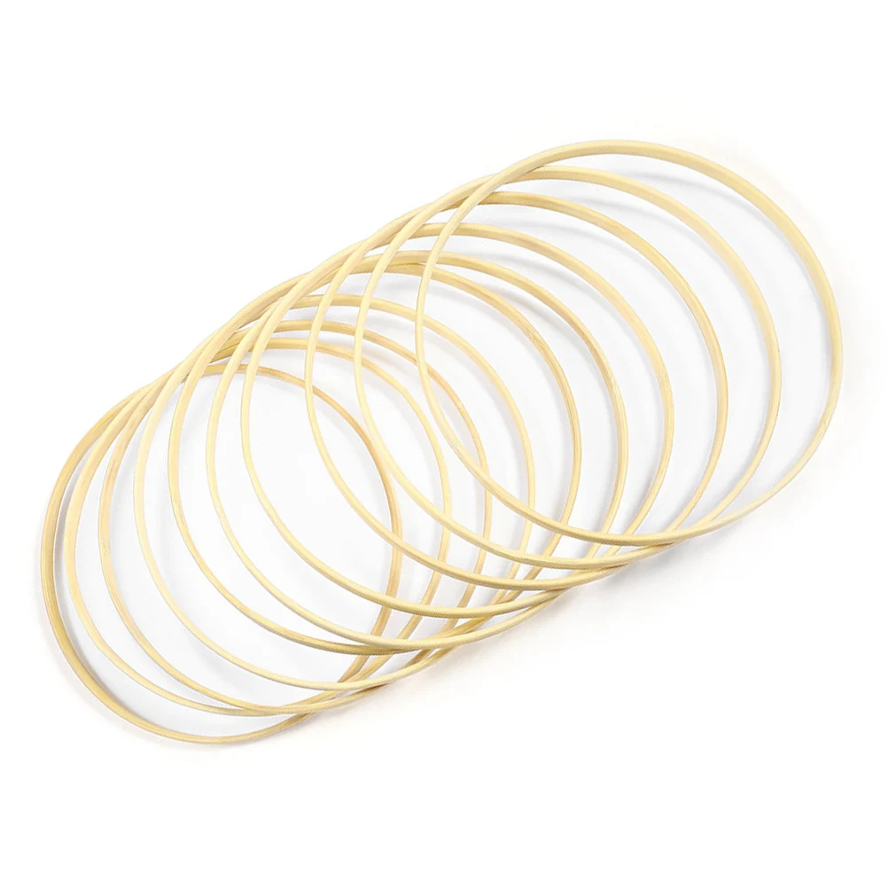

13 Pcs Bamboo Dreamcatcher Rings Decoration Materials for DIY Projects Round Fan Frame Portable Crafts Home Decor Items