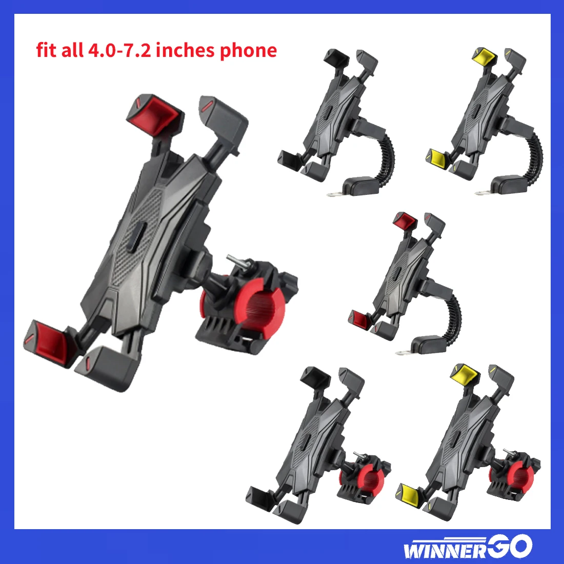 

4.0-7.2" Mobile Support for the Car Phone Holder Live Streaming Stands Motorcycle Mountain Electric Bike Universal Fixed Frame