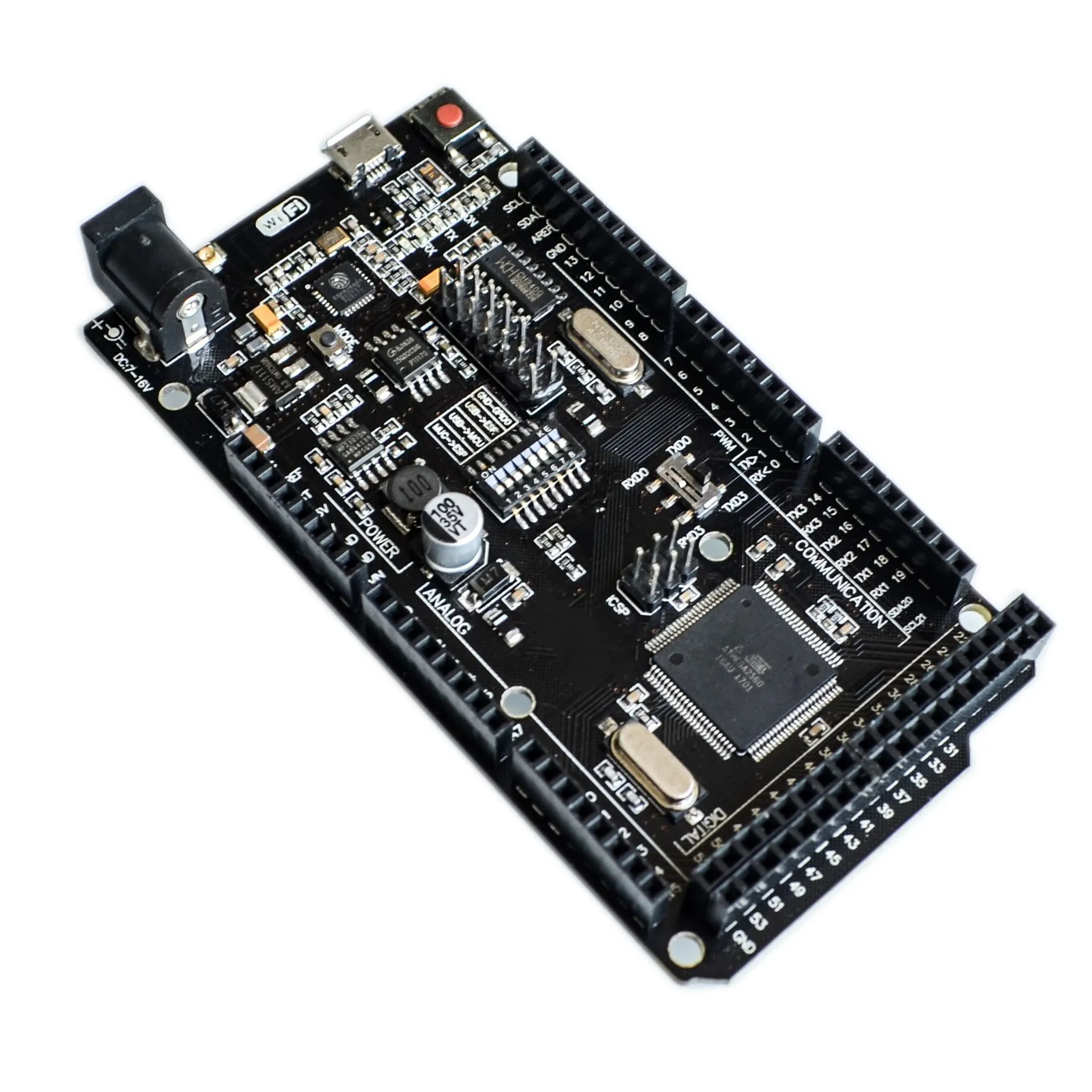 1PCS For WEMOS Mega +WiFi R3 ATmega2560+ESP8266 (32Mb memory), USB-TTL CH340G. Compatible Mega, NodeMCU, For WeMos ESP8266