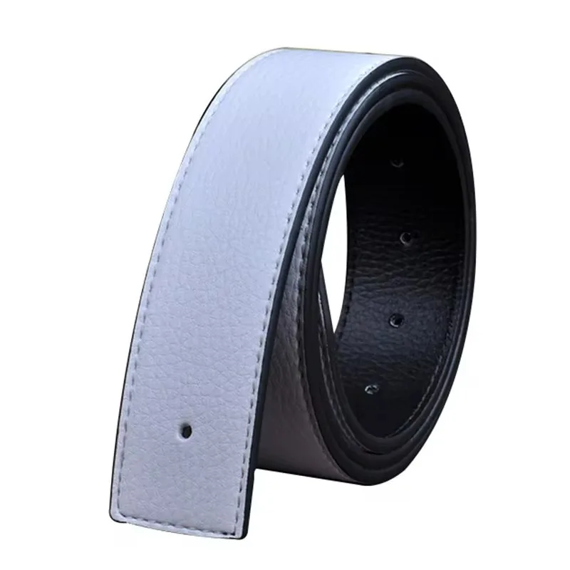 New Luxury Brand Belts Men High Quality Pin Buckle Male Strap Genuine Leather Waistband Ceinture Men\'s No Buckle 3.8cm H Belt