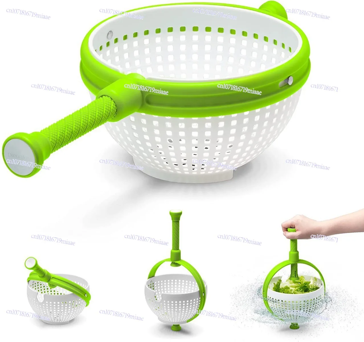 Colander Salad Spinner Kitchen Vegetable Wash Water Basket Vegetable Spinner Drain Basket