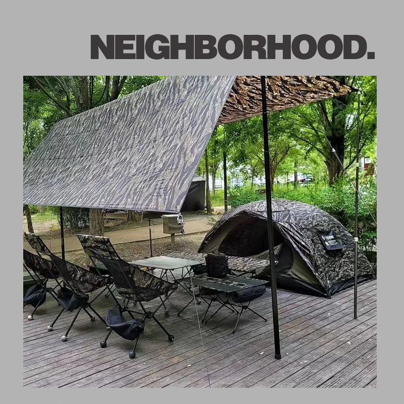 NEIGHBORHOOD Tiger Stripe Canopy Tent Outdoor Waterproof Lightweight Canopy with Pole