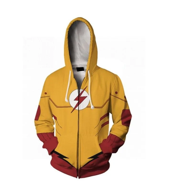 DC The Flash new creative anime cartoon printed Halloween Cosplay performance costume stylish and comfortable hoodie jacket