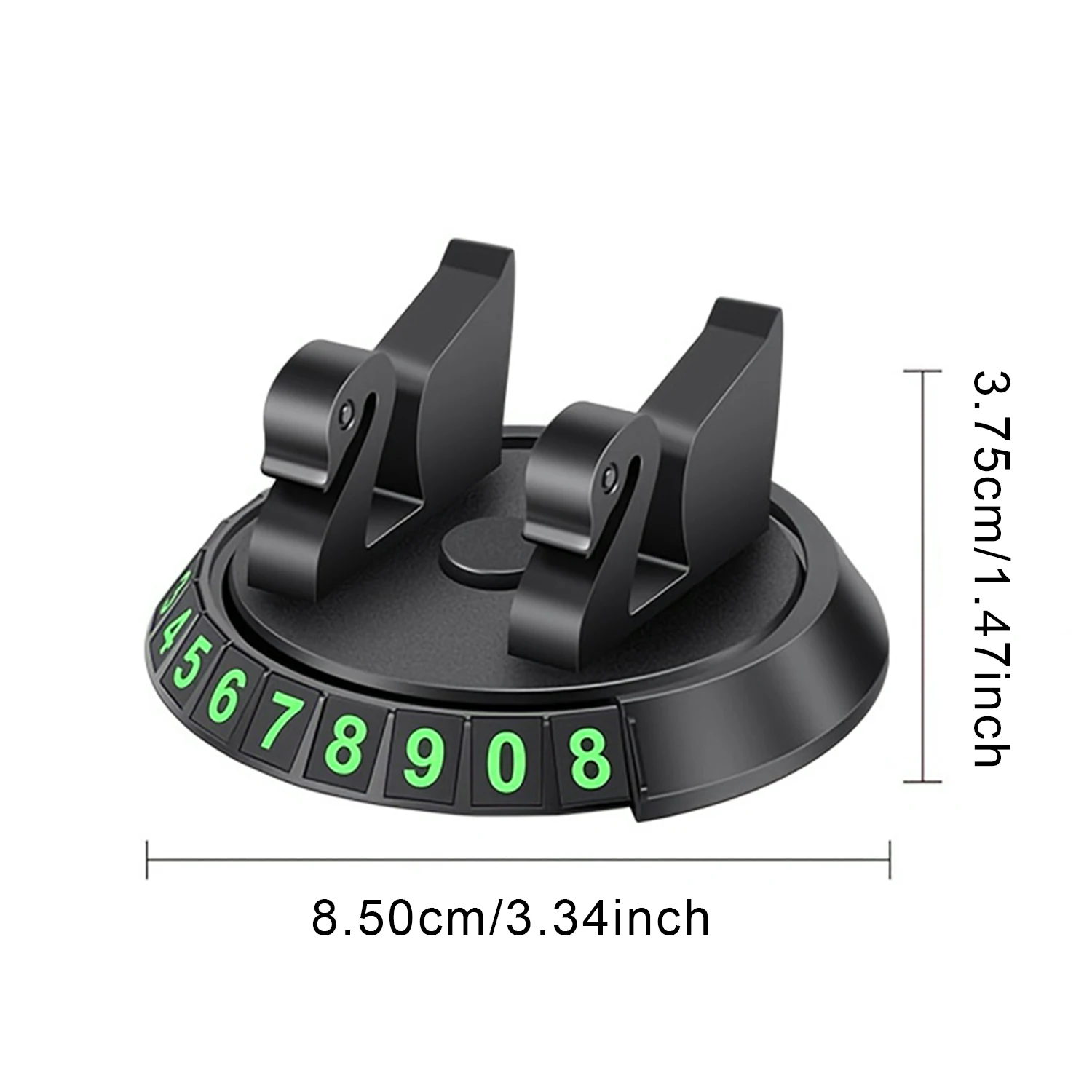 3-in-1 Car Non Slip Mat Phone Holder Dashboard 360° Rotatable Cell Stand Parking Number Plate Car Interior Storage Accessories - view 5