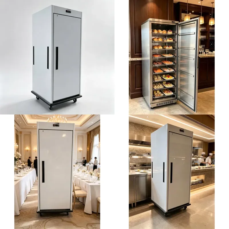 for 1 Door Air Cooled Fan Cooling Embedded Refrigerator Banquet Truck Mobile Catering Food Insulation Cabinet Commercial