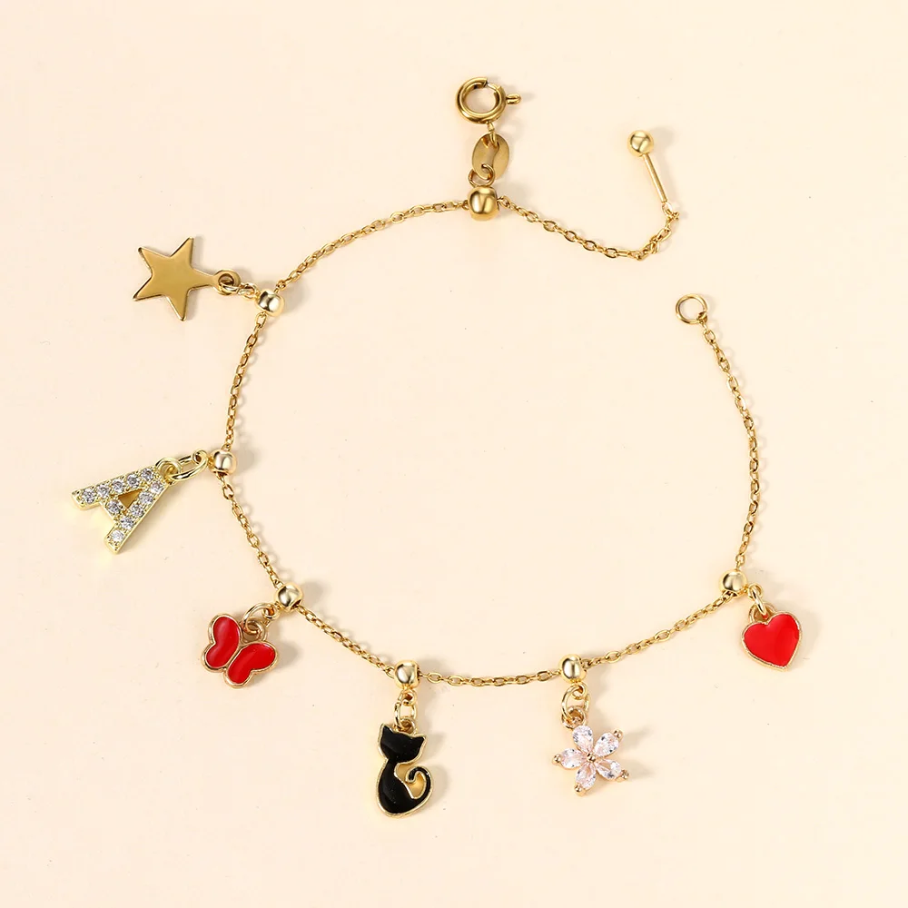 Small Muticolor Crystal Flower Star Pendant Charm For Women Bijou Exqusite DIY Making Necklace Bracelet Accessories Wholesale