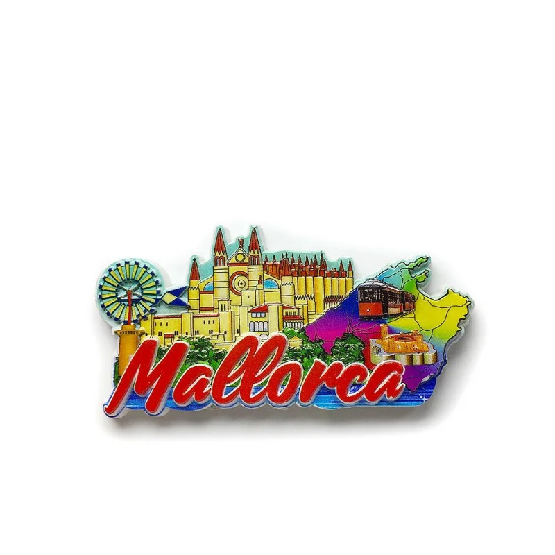 

Majorca Island Special Tourist Souvenir Creative Architectural Landmark 3D Decoration 3d Painted Refrigerator Magnet Gift