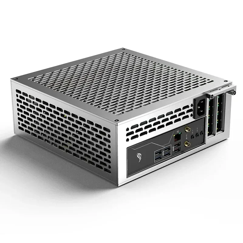 A24-V5 5L Mini ITX PC Chassis Small Form Factor Desktop Case Dual GPU Slot With 1U Single Output Power Supply Dual GPU Slot