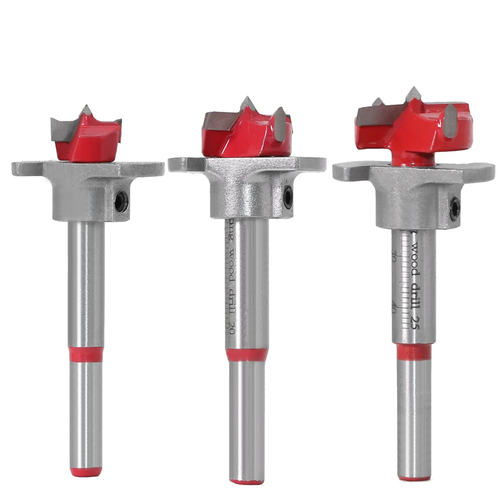 1pc 15,20,25,30,35mm Adjustable Carbide Drill Bits Hinge Hole Opener Boring Bit Tipped Drilling Tools Woodworking Cutter brocas