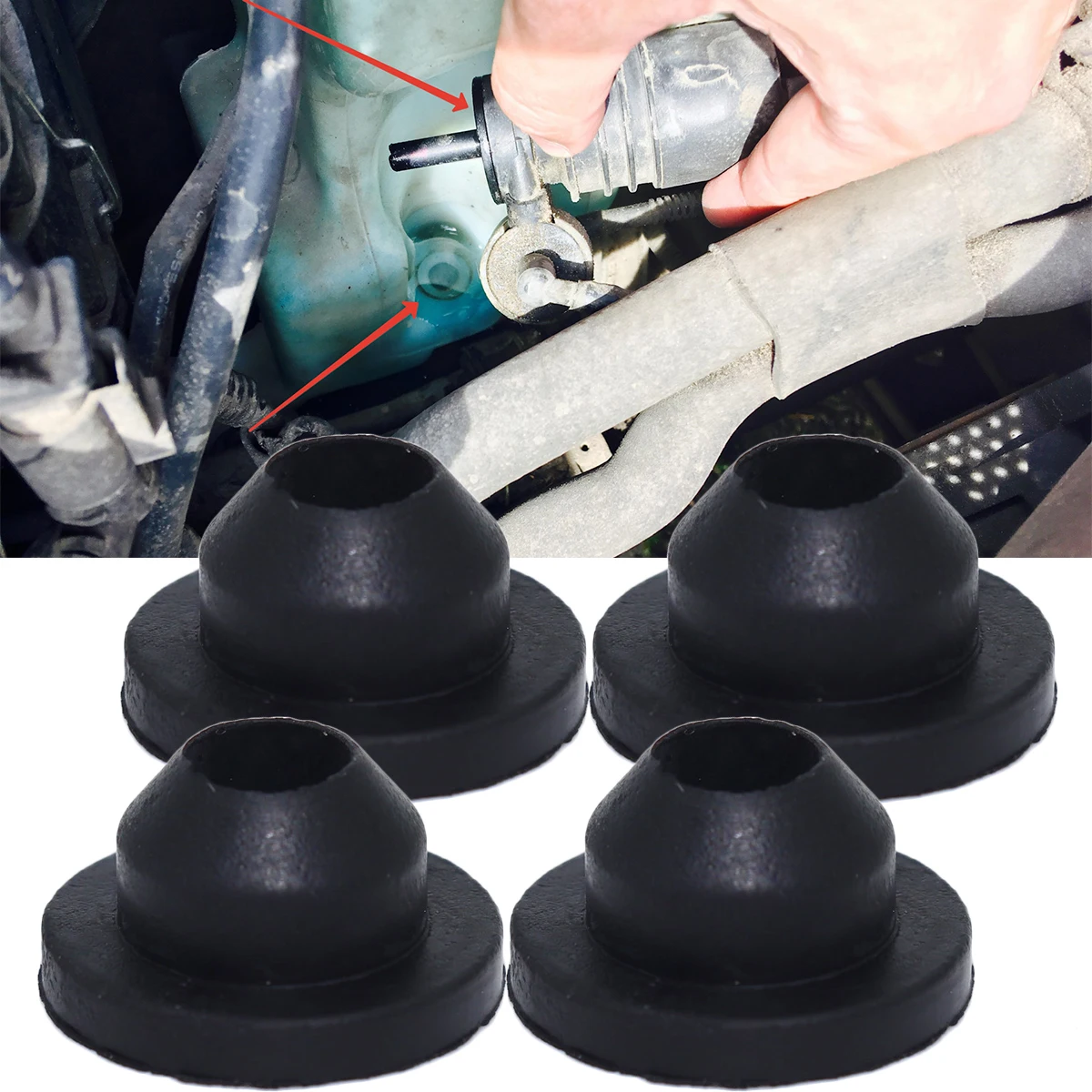 4Pcs Windscreen Washer Headlight Pump Seal Water Reservoir Gasket For Benz ML430 W163 Grommet Mount Rubber Bung Cap Clip Plug