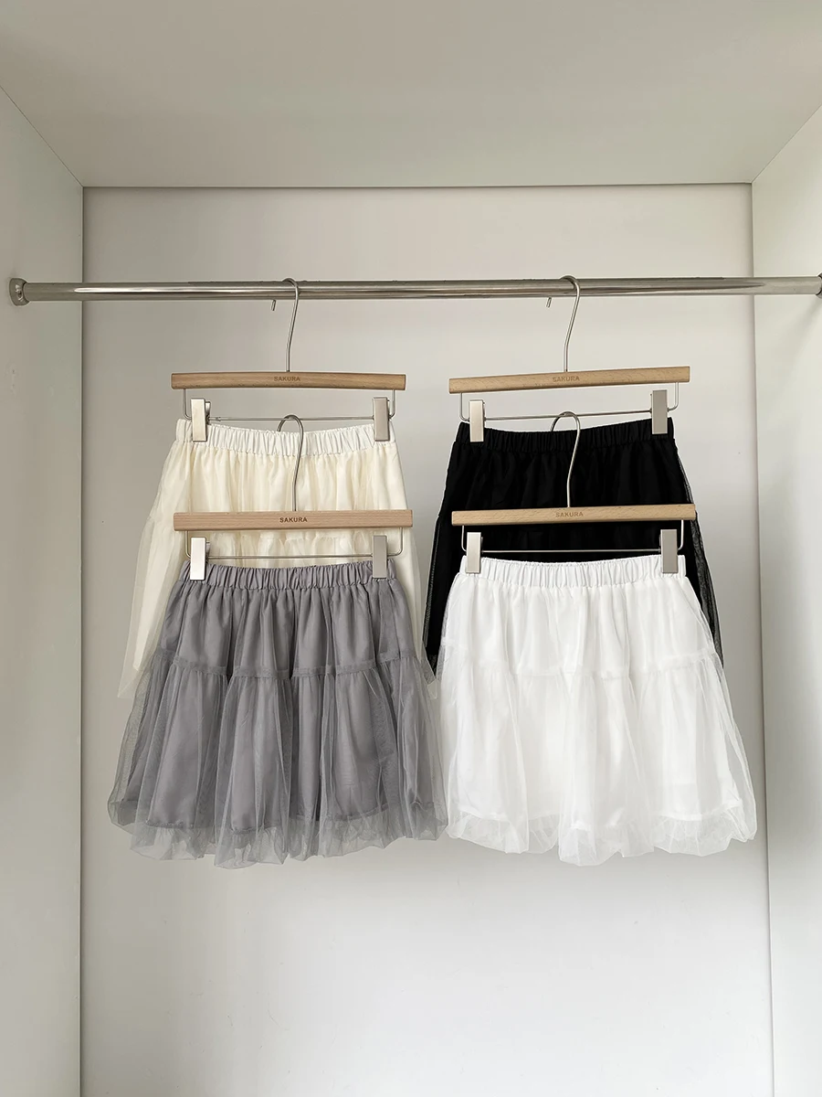 

Балетная юбка с эластичным поясом, многослойная, белая, женская, модная, универсальная, летняя, новая, утягивающая, с защитой от просвечивания, юбка-кейк