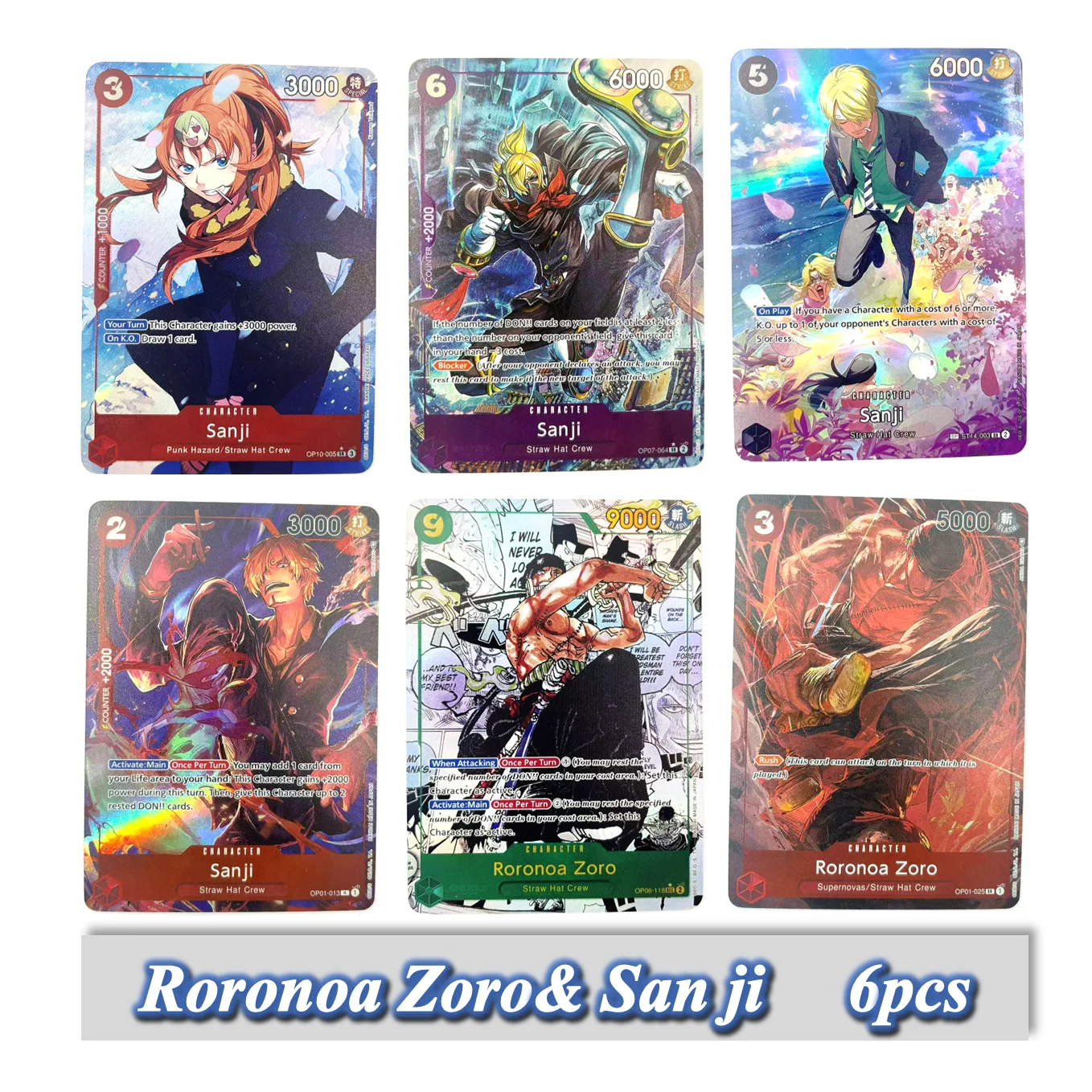 OPCG: Wings of the Pirate King Collection - Manga Zoro & Sanji Alt Art Parallel Lot | English TCG