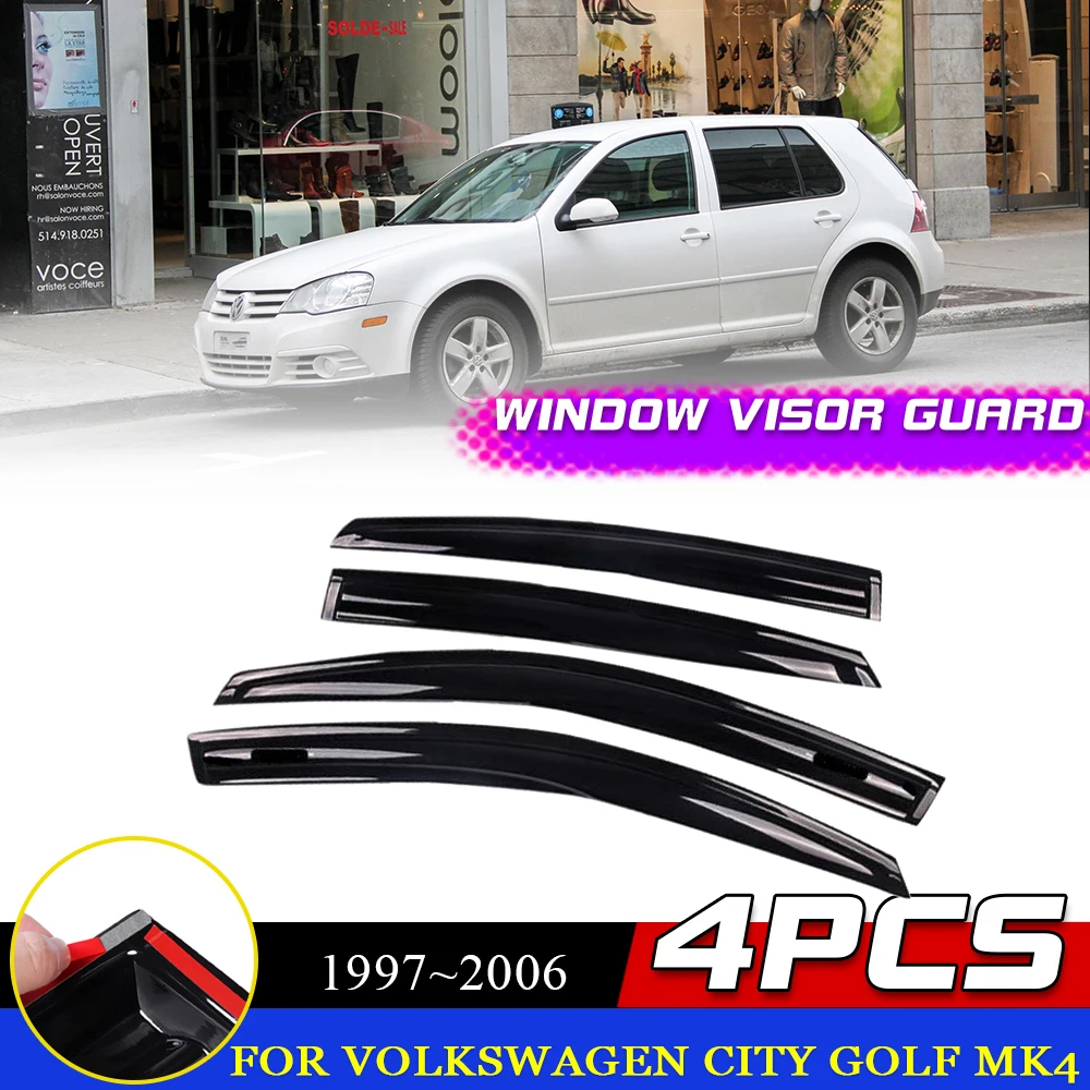 

Козырек на дверь окна для Volkswagen VW City Golf 4 Mk4 1997 ~ 2006 1998 1999 2000 2001 2002 2003 2004 2005 навесы Защита от солнца дождя бровей дыма защитный козырек аксессуары