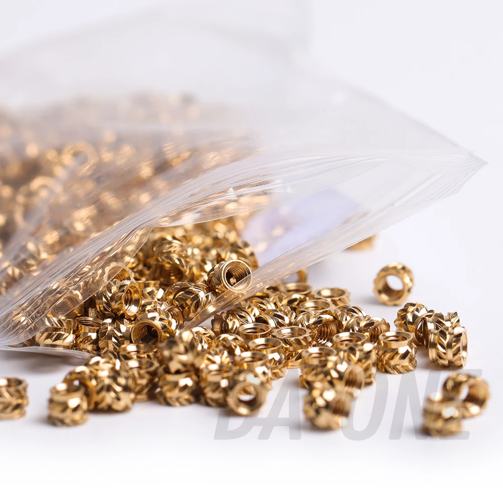 M2 M2.5 M3 M4 M5 M6 Brass Hot Melt Inset Nuts Assortment Kit Thread Copper Knurled Threaded Inserts Embedment Nut Set 65-400 Pcs
