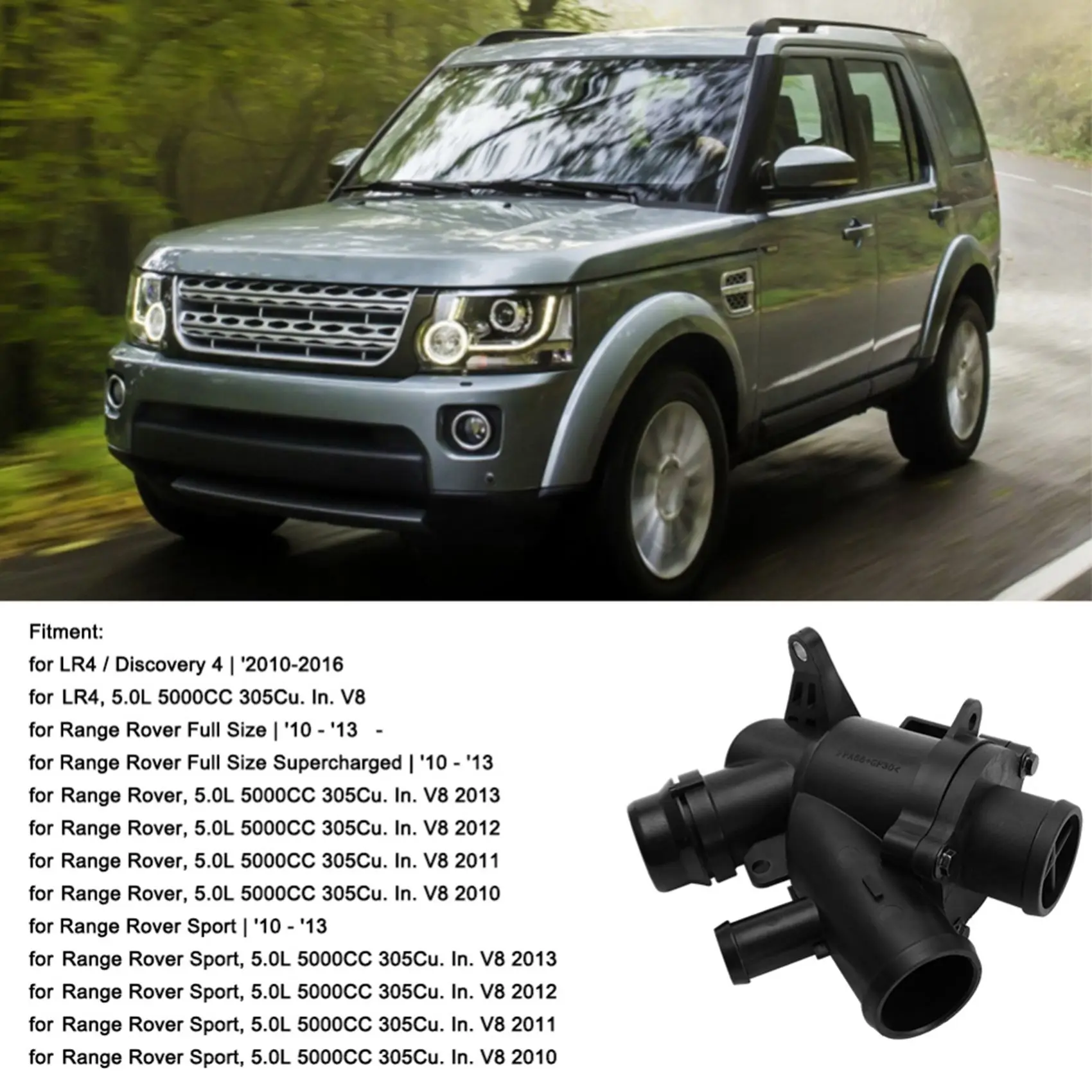 Obudowa termostatu Układ chłodzenia Termostat do Land Rover Range Rover LR 032135   LR 035124