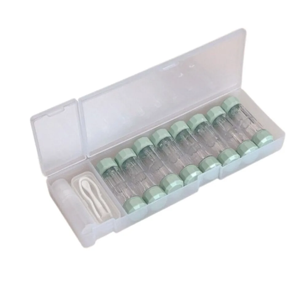 

Fashion' Plastic Contact Lenses Case Colored 8pcs/set Lens Container Portable Soak Storage Case Travel