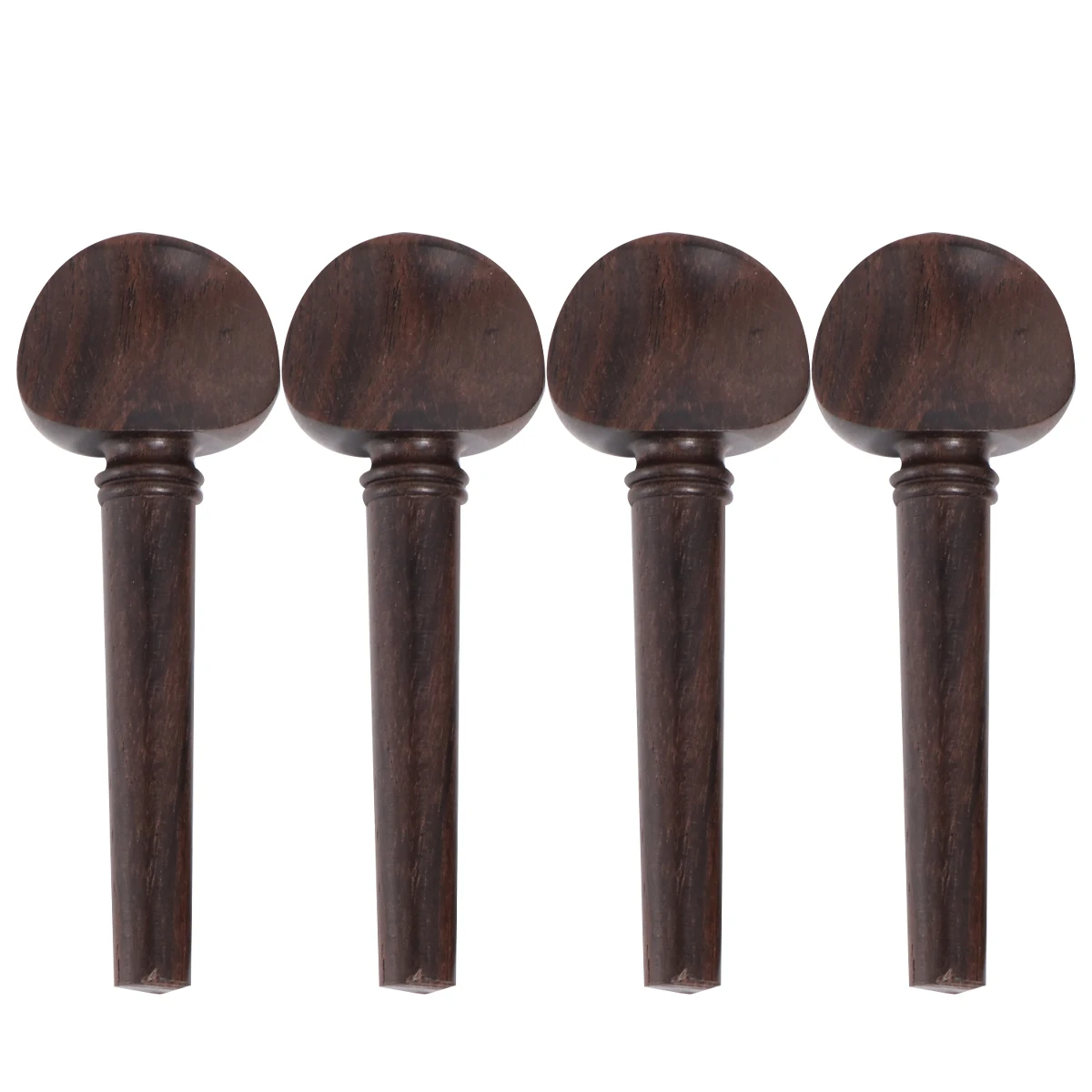 

4pcs Ebony Wood Tuning Pegs Violin Replacement Parts String Instrument Accessories Durable Natural Practical Pre drilled Holes