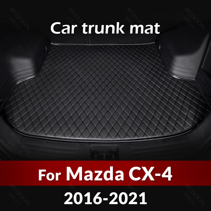 Car Trunk Mat For Mazda CX-4 2016 2017 2018 2019 2020 2021 Custom Car Accessories Auto Interior Decoration