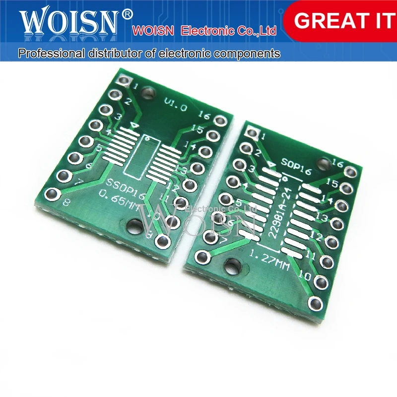 50PCS SOP16 SSOP16 TSSOP16 SMD do in-line DIP 0.65/1.27mm Adapter Board