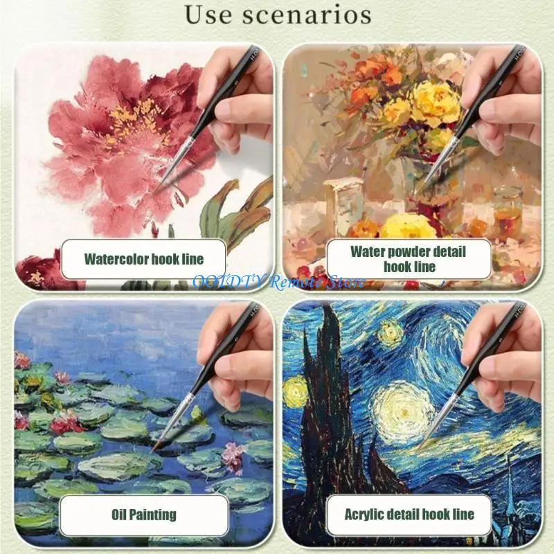 

11 Pcs Fine Tip Paint Brush Set Miniature Painting Brushes Detail Paint Brushes