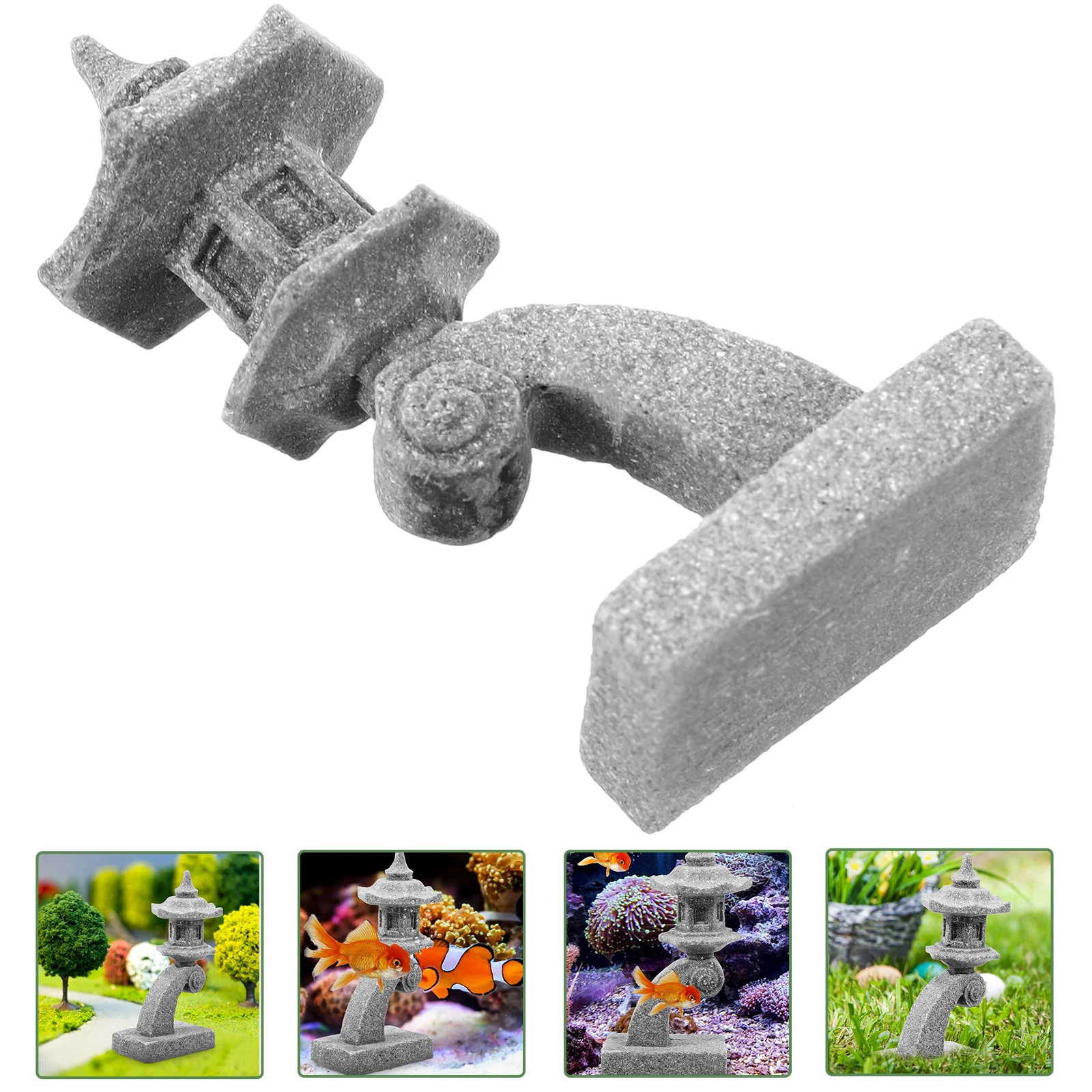 

Stone Lantern Ornaments Micro Landscape Decors Pagoda Garden Statue Miniature Scene Pavilion Gardening