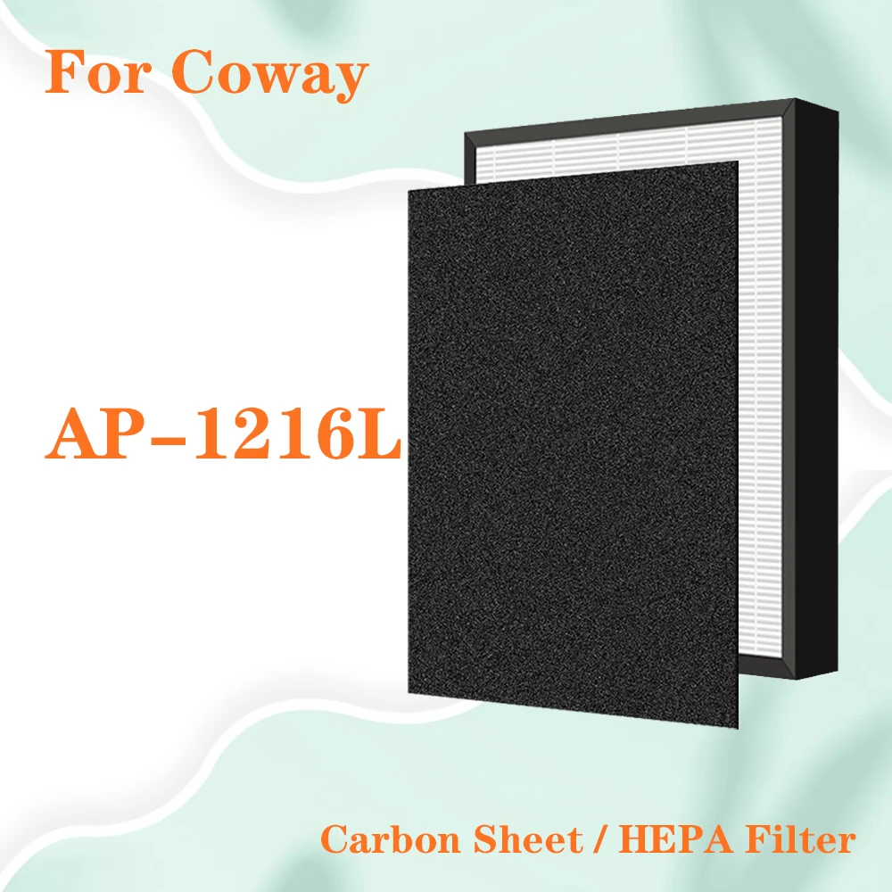 

For Coway Air Purifier AP-1216L Compatible HEPA Filter and Carbon Sheet