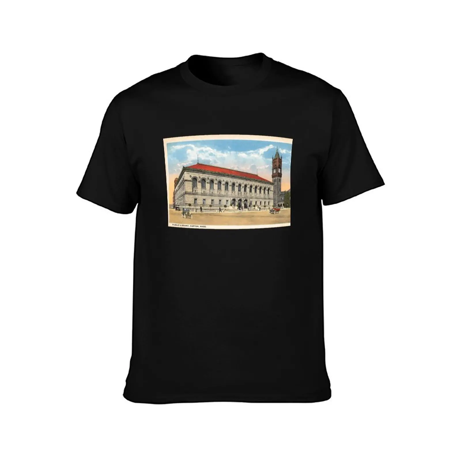 Public Library, Boston, Massachusetts, USA T-Shirt Daily Casual Short Sleeve Tee Shirt T-Shirt
