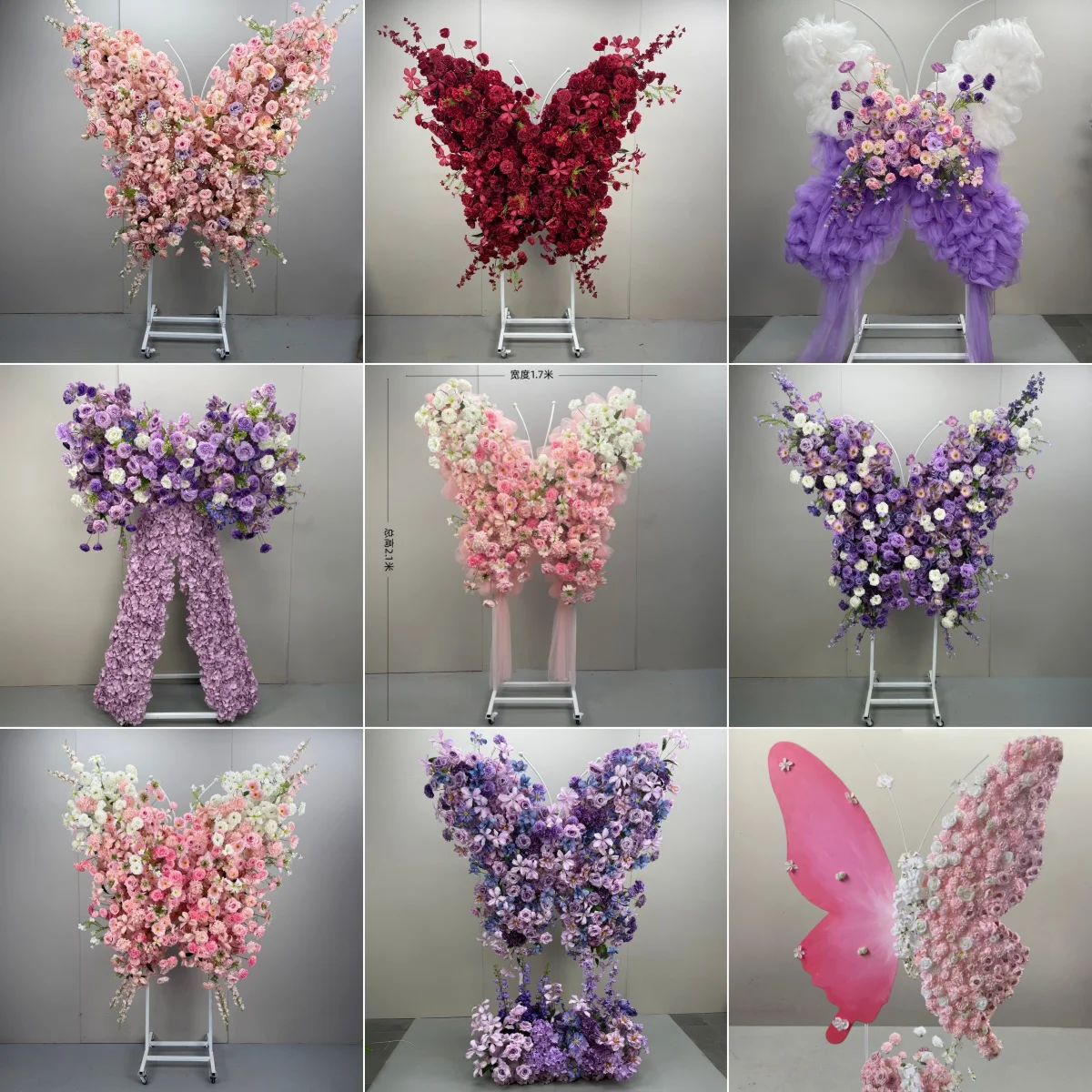 Internet celebrity large butterfly floral bow skeleton beauty Chen window  shopping mall activity layout landscaping flower