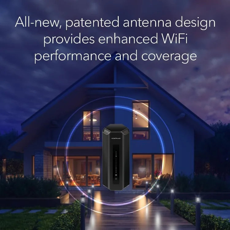 Nighthawk WiFi 7 Router (RS700S) BE19000 19Gbps Wireless Speed – 10Gb Internet Port – Tri-Band Gigabit Gaming Router