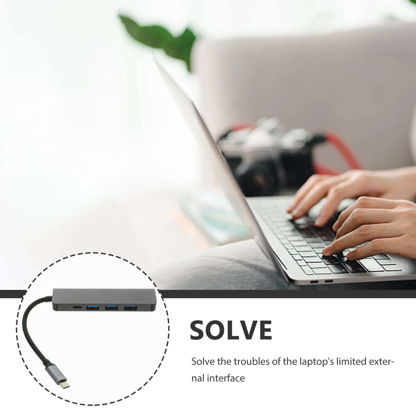 

5-In-1 Type- Usb Adapter For Laptop Docking Station Expansion Compact Design Fast Data Transfer Reliable Performance