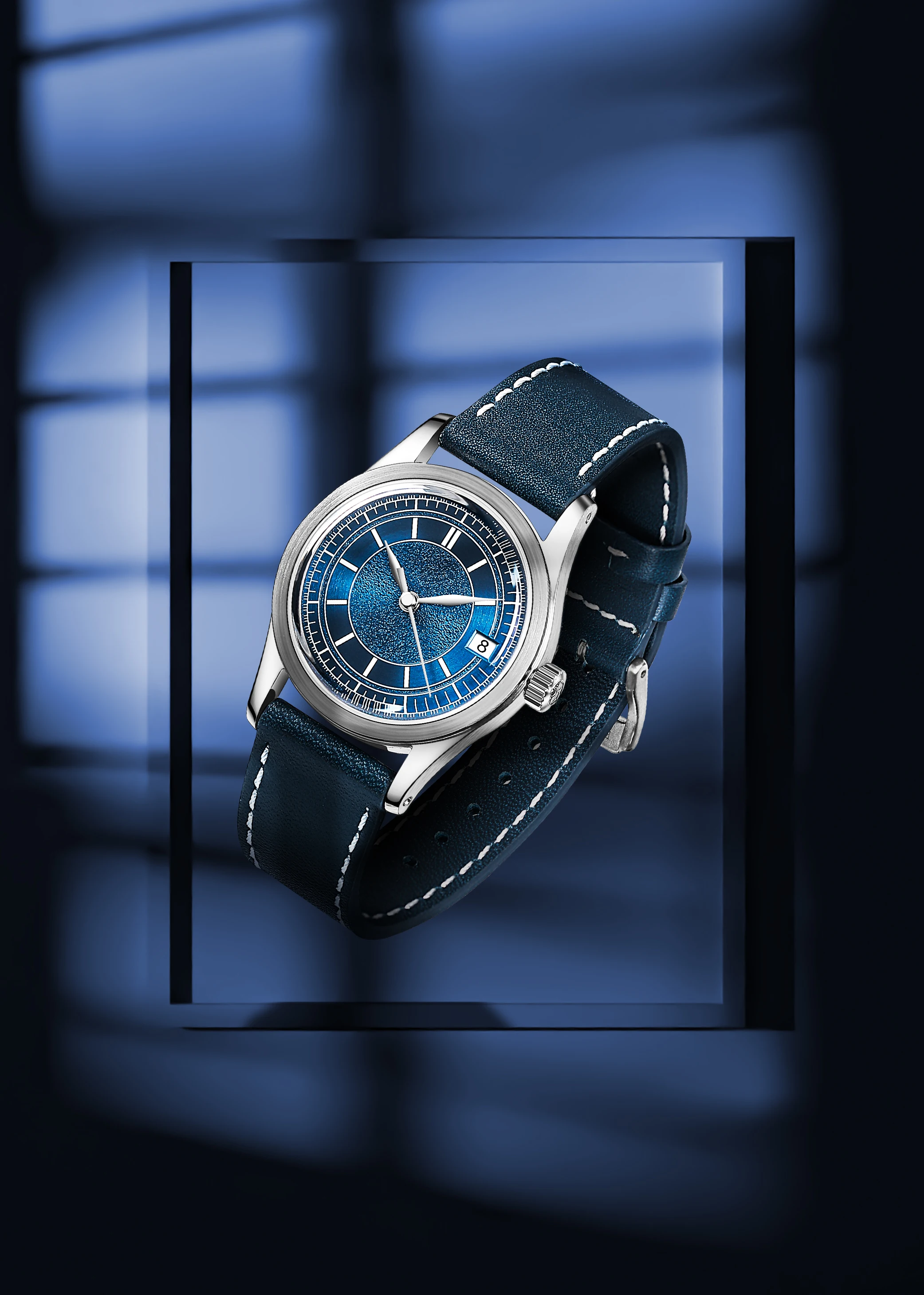 Boderry Automatic Watch HOU 80-Hour Power Reserve Vintage 100M Water Resistant Luminous Wristwatch For Men