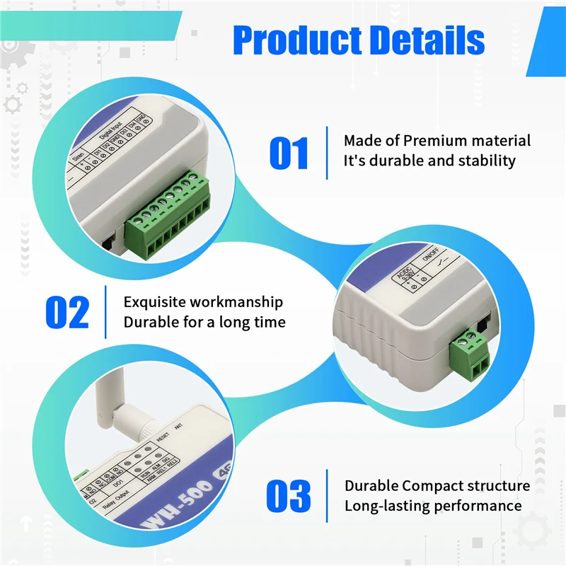

Y45A-Remote Controller Remote Wireless Alarm Controller GSM 4G WH-500-EU Gate Door Opener Relay Switch APP Control