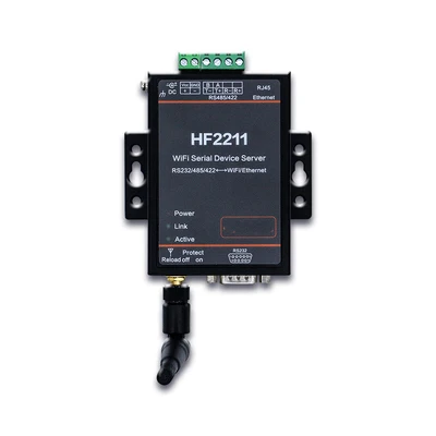 HF2211 Industrial Modbus Serial RS232 RS485 RS422 to WiFi Ethernet Converter Device Modbus 4M Flash Connector