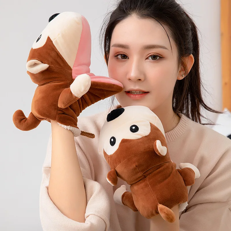 2025 nuevo otoño e invierno guantes de marioneta de mano guantes de dinosaurio estudiante femenino dibujos animados cuello colgante lindo cálido regalo grueso para niña H1