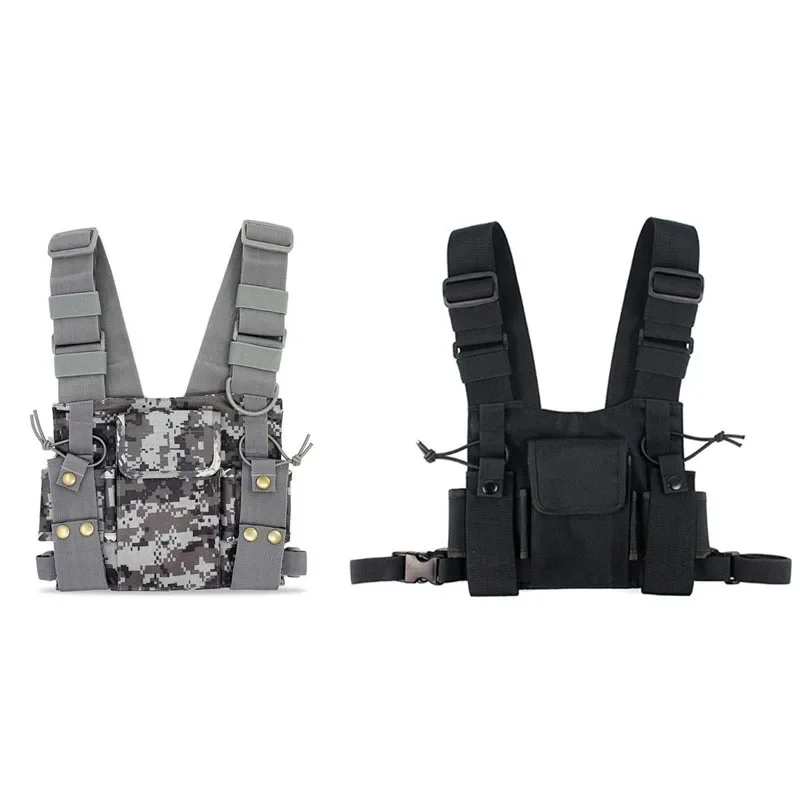 

Baofeng Ham Radio CS Tactics Chest Hip Hop Front Pack Pouch Vest Rig Кобура Чехол Сумка для UV-5R UV-82 888S Wouxun Walkie Talkie