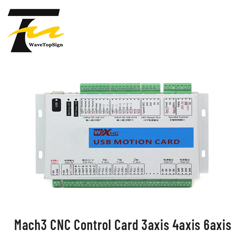 WaveTopSign Mach 3 контрольная карта с ЧПУ 3axis 4axis 6axis XHC MK4 CNC Mach3 USB порт Поддержка Windows 7 Systerm/stepper/серводвигатель