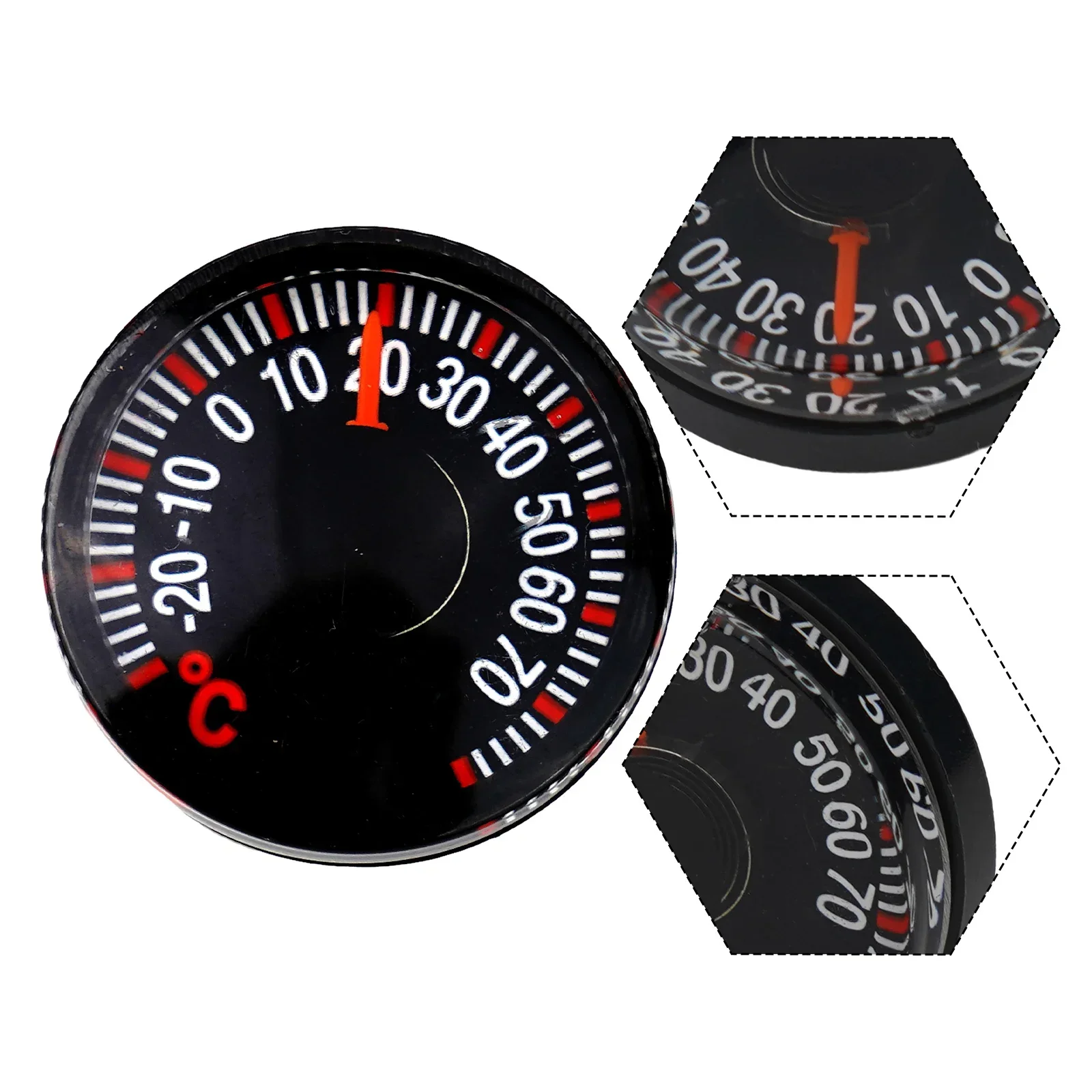 High Precision Thermometer Plastic Round Temperature Gauge Double Temp Monitor Test Fitting For Household Auto High-quality Tool