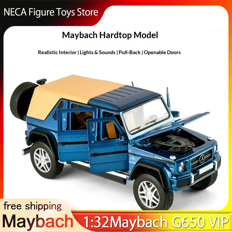 

Mercedes Maybach G650 1：32 Scale Vip Convertible Alloy Metal Car Model Enhanced Detail Collectible Desktop Ornament Gift