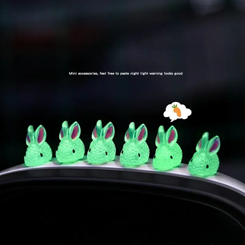 Car Luminous Ornament Bunny Auto Cute Wind Healing Creative Auto Interior Decoration Supplies Decroative Accessories Interior