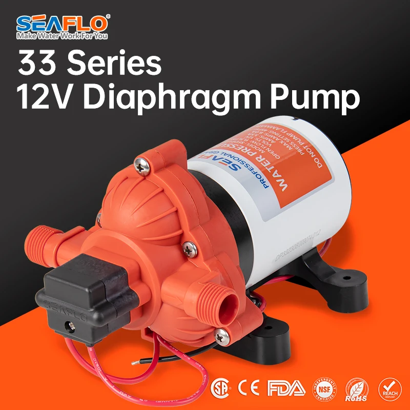 Seaflo automatic marine water diaphragm pump, high-pressure self priming electric device, 3.0 gpm, 45 psi, 12V, suitable for yac