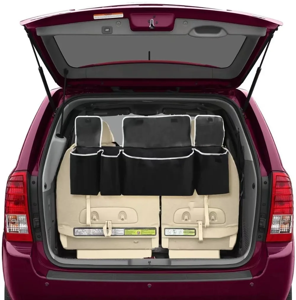 Versatile Oxford Cloth Car Trunk Storage Bag Rear Seat Back Hanging Vehicle Organizer Box for Automobile Interior