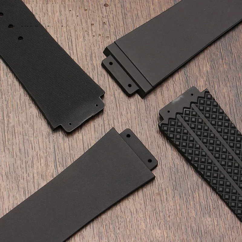 For Hublot strap BIG BANG authentic Watchband free tool New Black Silicone Men Rubber watchband26*19 two style
