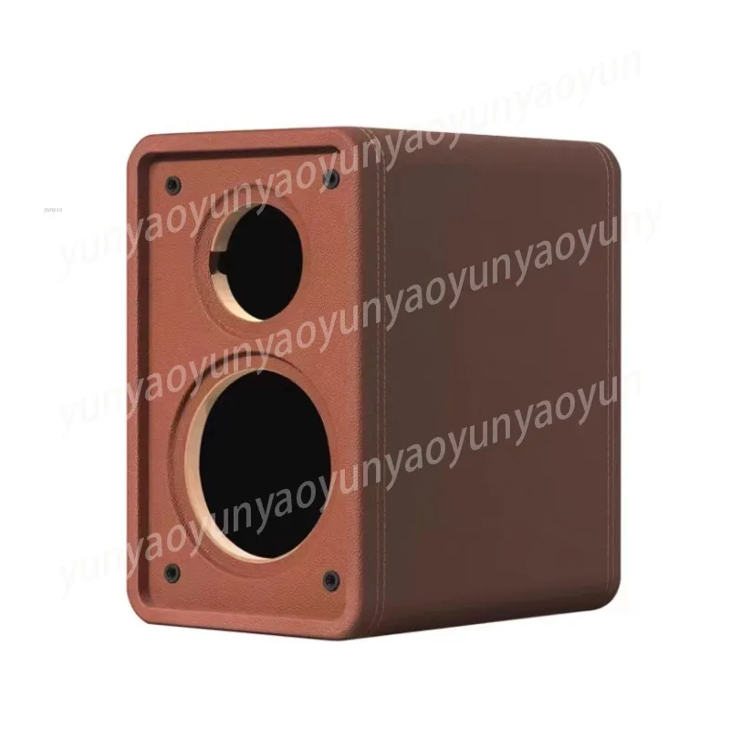 2-Way Crossover Bass Reflex Empty Wood Speaker Box Pair 5 Inch Hi-Fi Bookshelf Cabinet