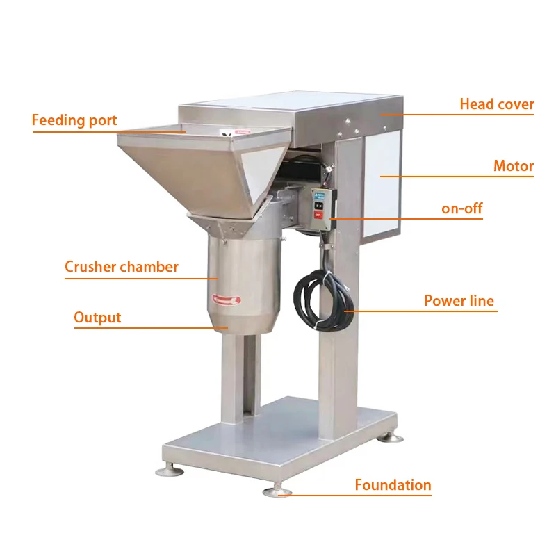 Automatic Food Processor Potato Crusher Garlic Vegetable Grinding Machine